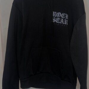 Black 'Rock Star' Graphic Hoodie